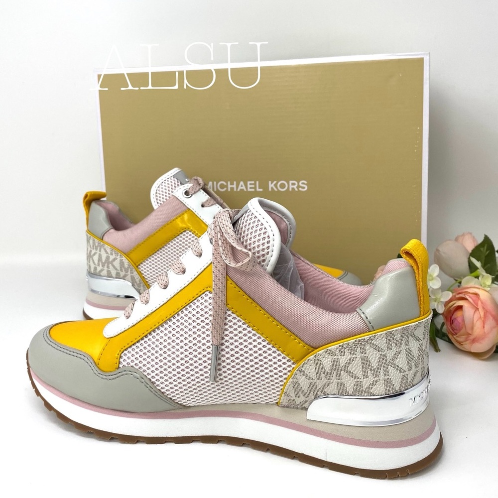 🌸SALE🌸 Michael Kors Maddy Trainer Mesh Vanilla AUTHENTIC Women Size 49R0MAFS2D - Picture 3 of 8